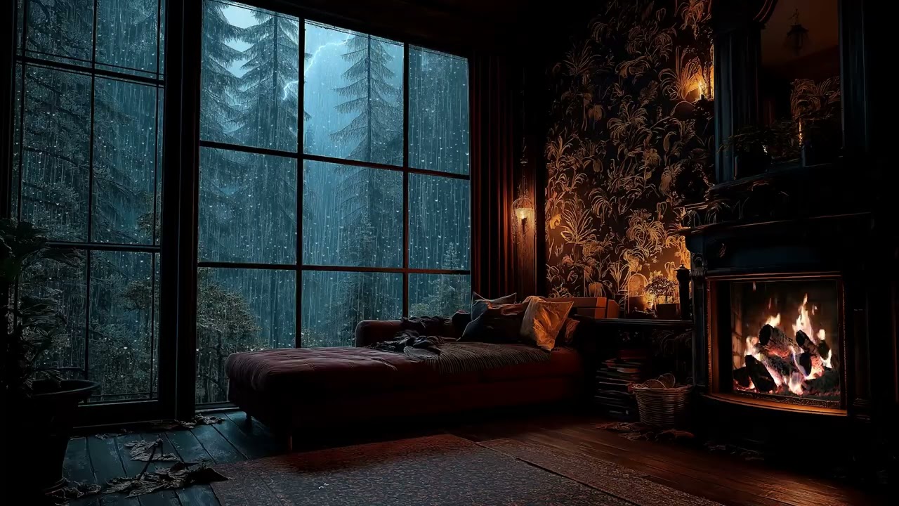 3 Hours Sleep Music with Soothing Forest Rain 🌧️ Deep Rest & Stress Relief