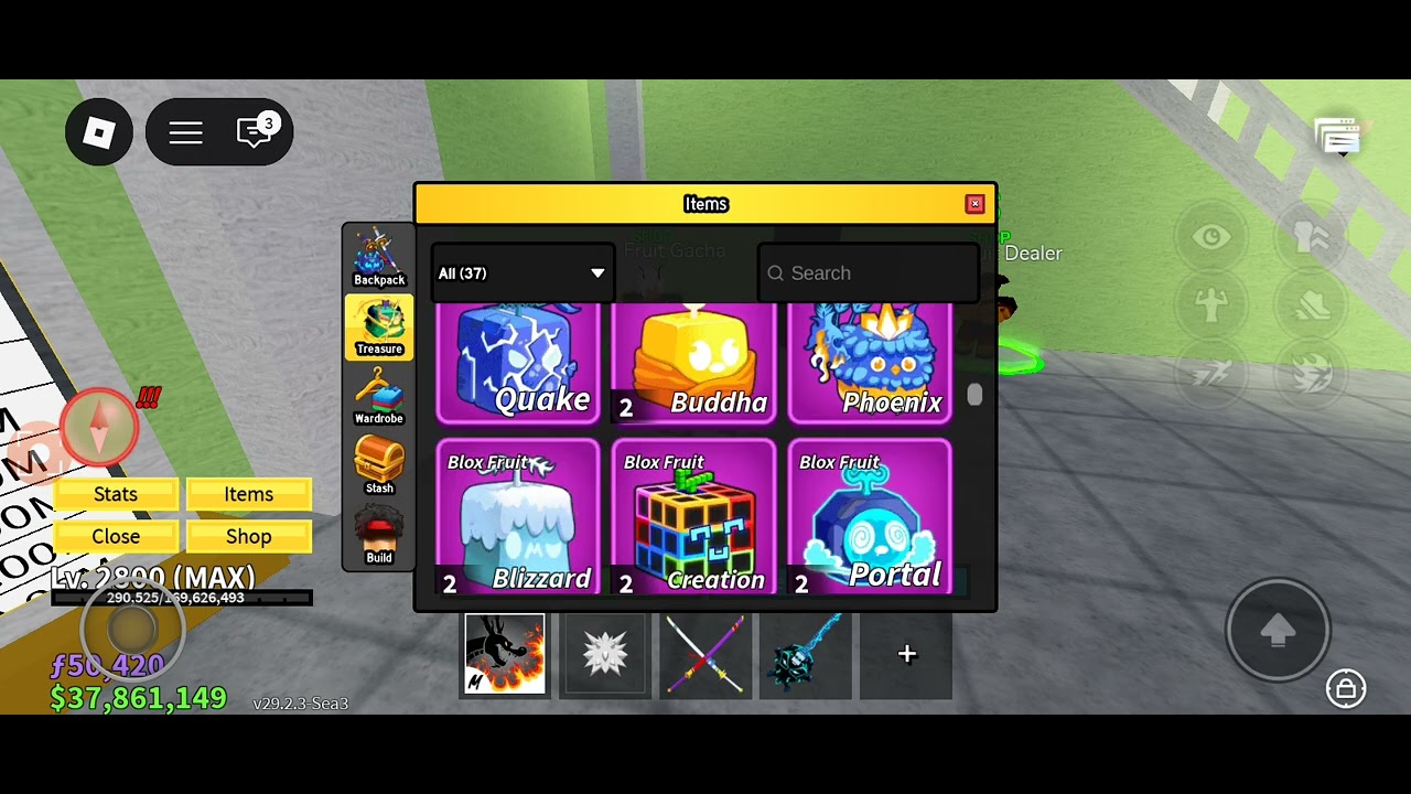 Buying tiger and eating werewolf also be giving away a yeti at 500 subscribers #bloxfruits #fyp #yt 
