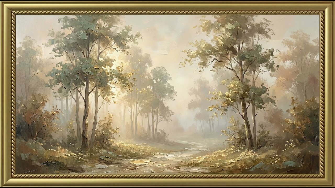 Vintage Gold Painting | Gold Frame TV Art Screensaver for TV Wallpaper
