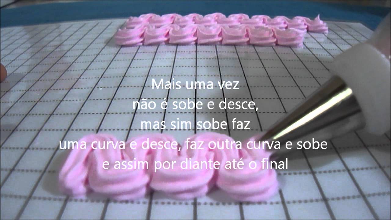 Decoração de bolos - Acabamentos  parte 1.wmv