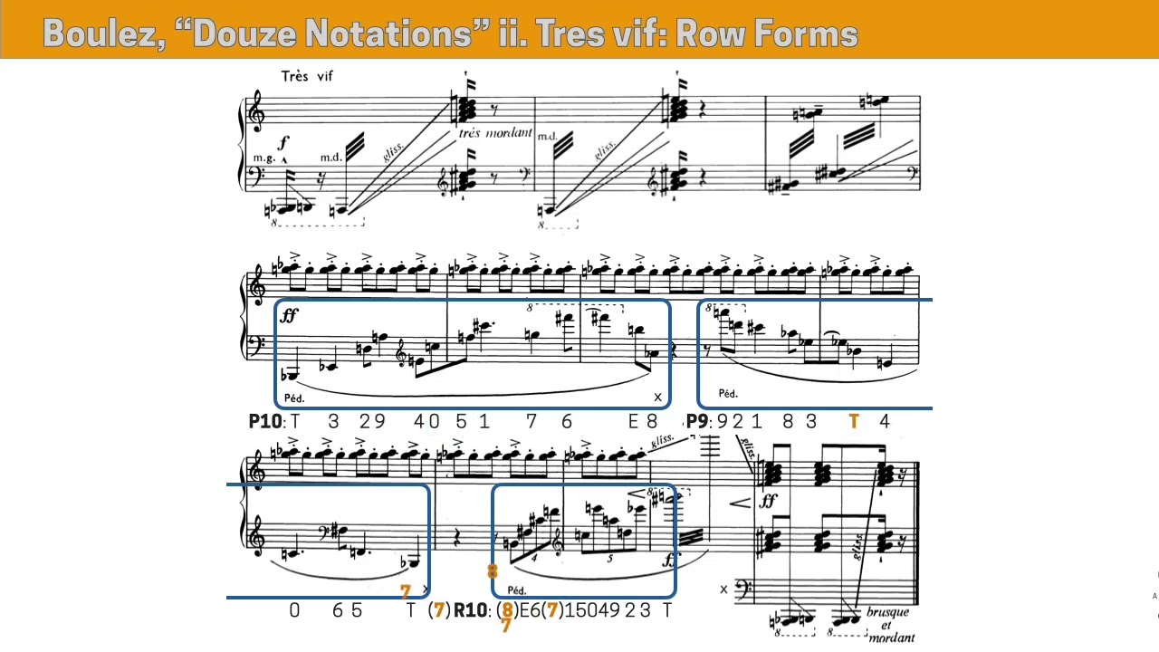 Pierre Boulez, Douze Notations pour piano, ii. Tres vif (1945) | Twelve-Tone and Serial Composition
