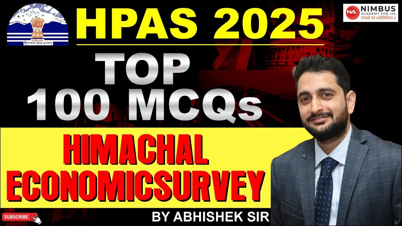 HPAS 2025 | Marathon Class: HP Economic Survey  |Top 100 MCQs | | Nimbus Academy