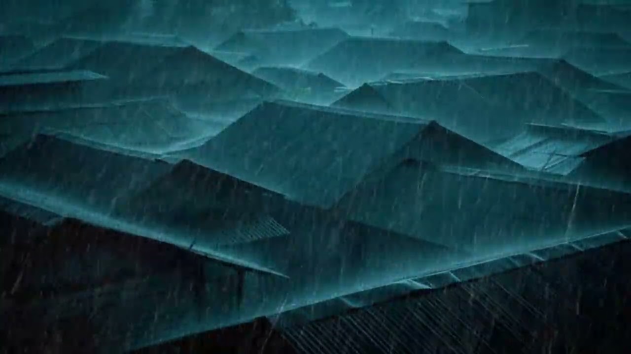 No Ads Rain Sounds for Sleeping – ASMR Tin Roof Rain with Deep Thunder for Anxiety & Insomnia