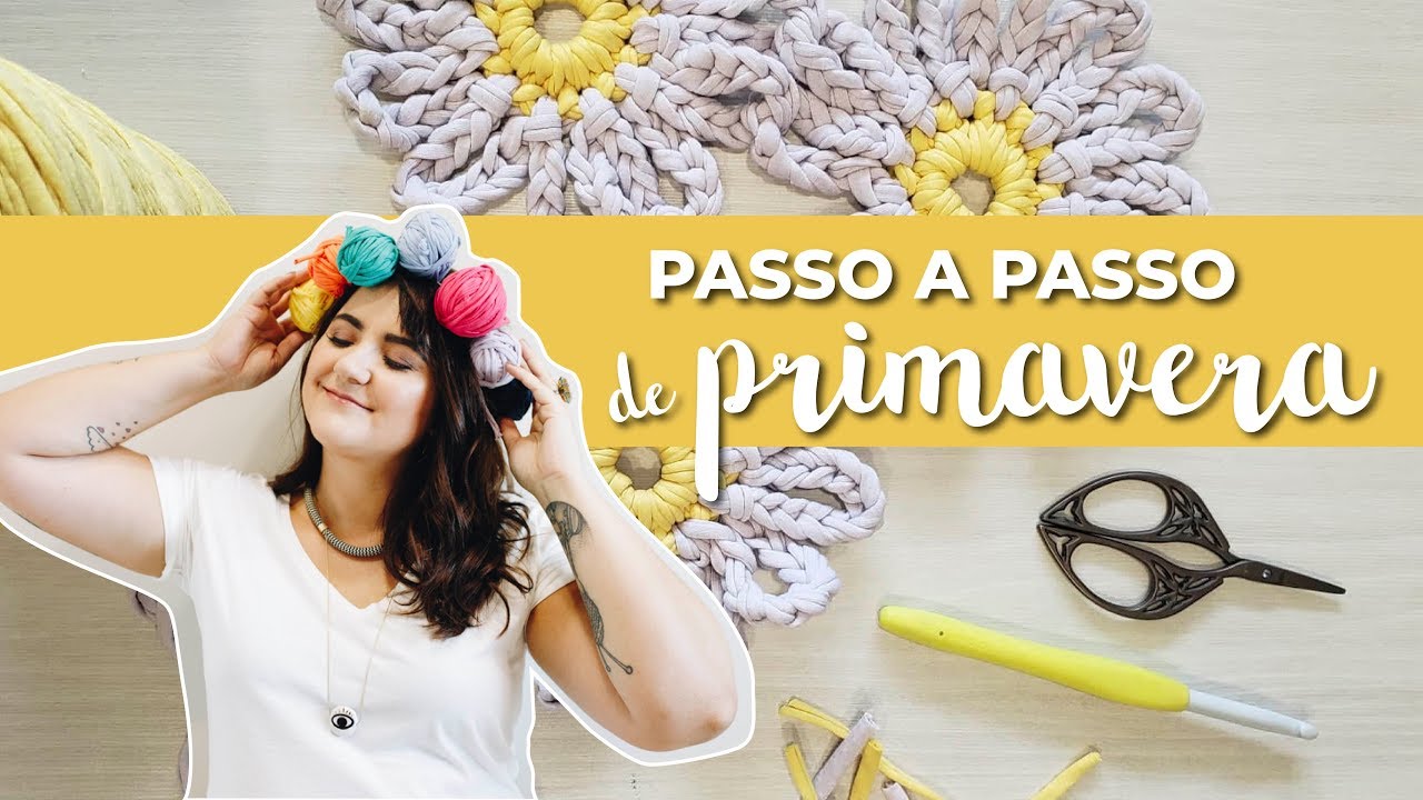 Passo a Passo: Flores com fio de malha