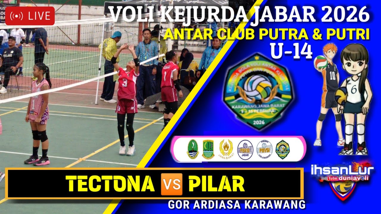 LIVE BIGMATCH KEJURDA JABAR 2026 BANDUNG TECTONA 🆚 PILAR SUMEDANG VOLI | KARAWANG