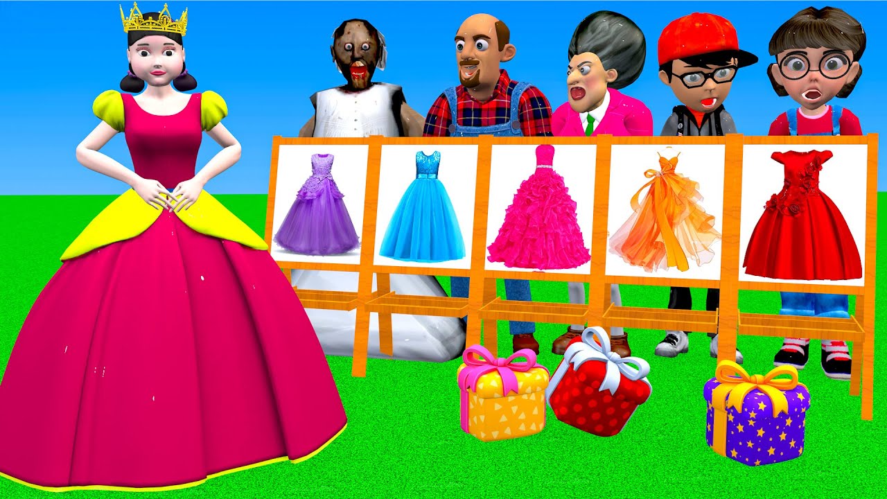 Scary Teacher 3D vs Squid Game Help Squid Doll Change Princess Dress vs Dressing Room 5 Challenger
