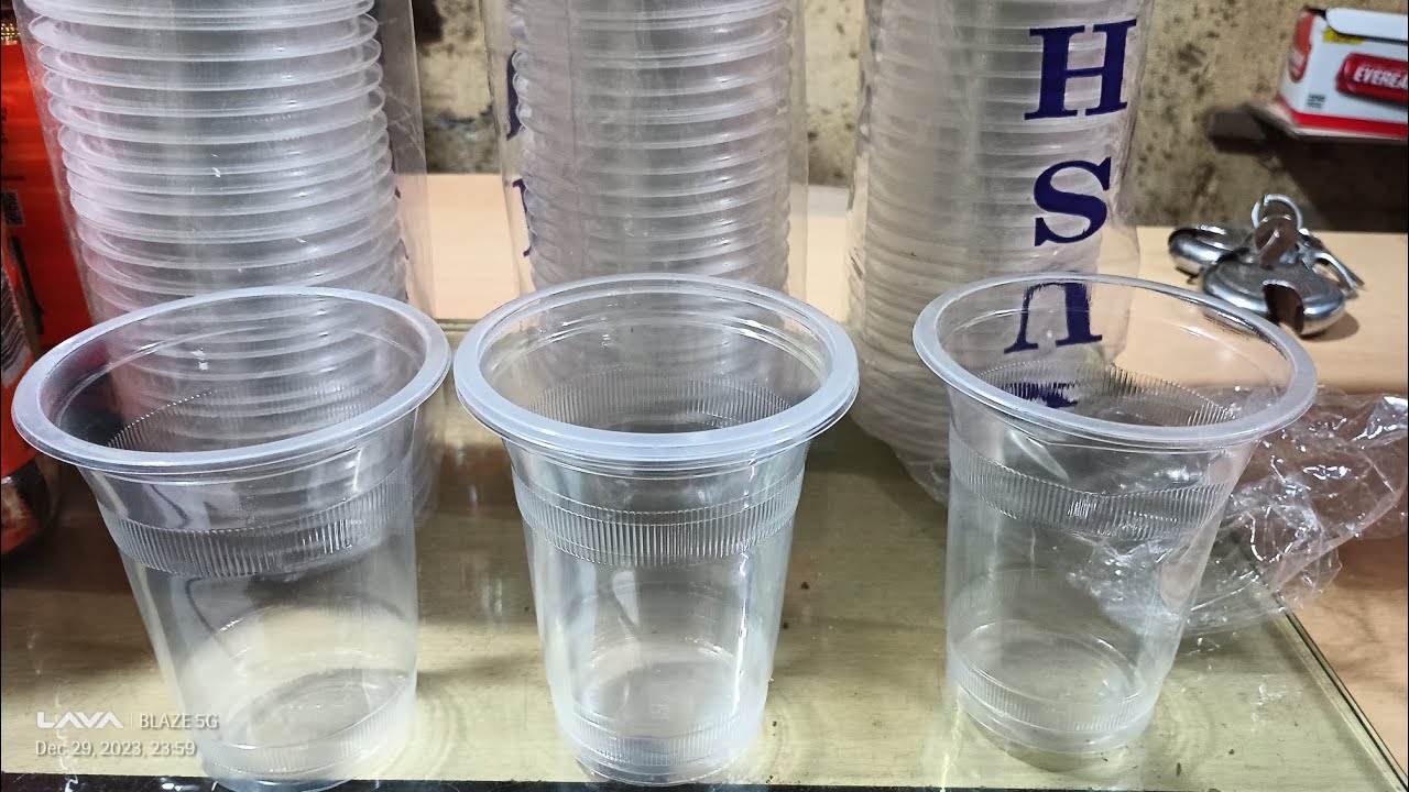 Disposable Glass wholesale price 😱 #glass #disposalplates #disposibleglass #wholesale #market