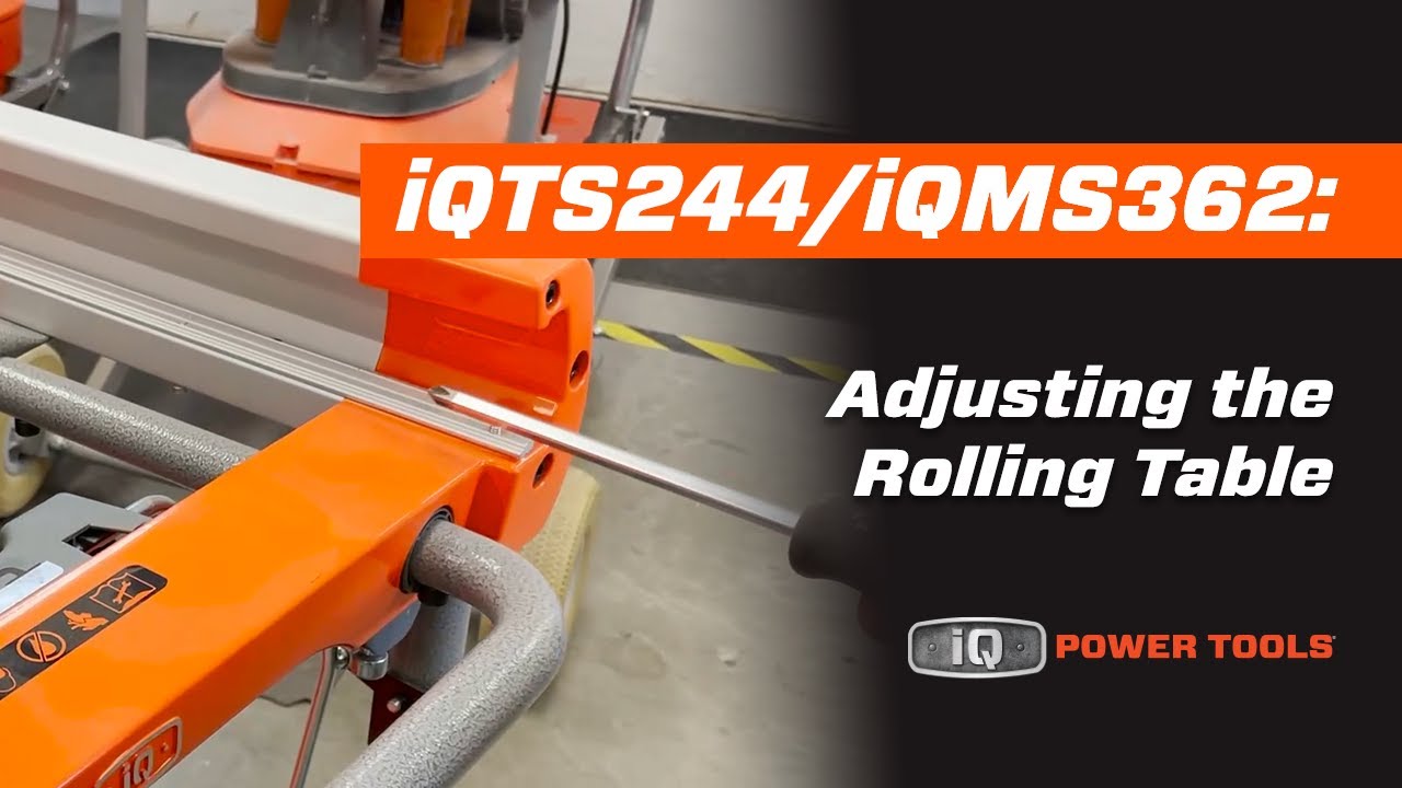 iQTS244/ iQMS362: Adjusting Rolling Table