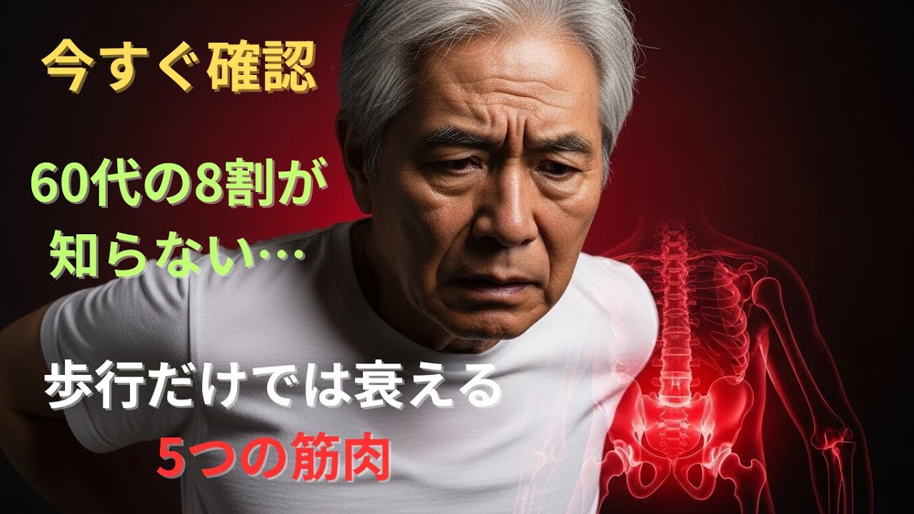 🥉💡【今すぐ確認】60代の8割が知らない…歩行だけでは衰える5つの筋肉｜整形外科医が教える対策法 💡
