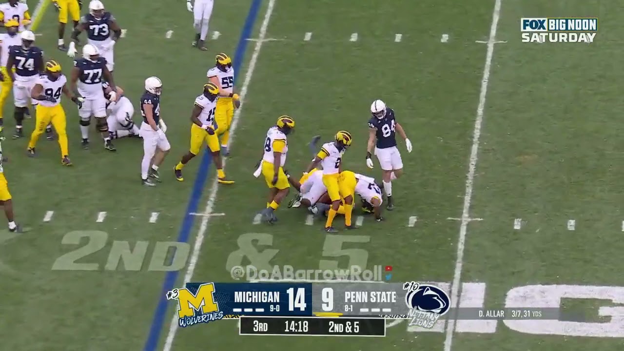 Penn State OL/Offense vs Michigan Defense (2023)