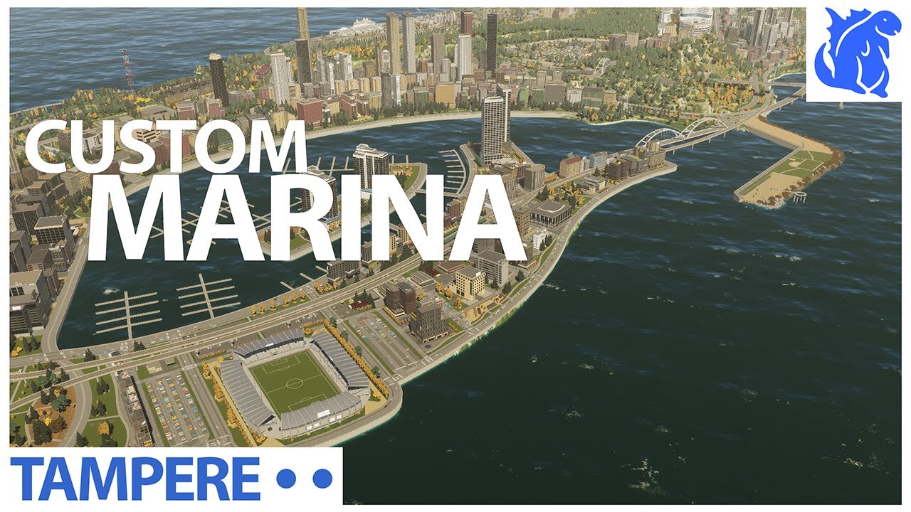 Building A Highly Detailed Marina in Cities Skylines 2 | City of Tampere