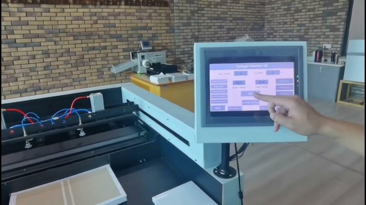 Automatic changing job of hard cover books casing in