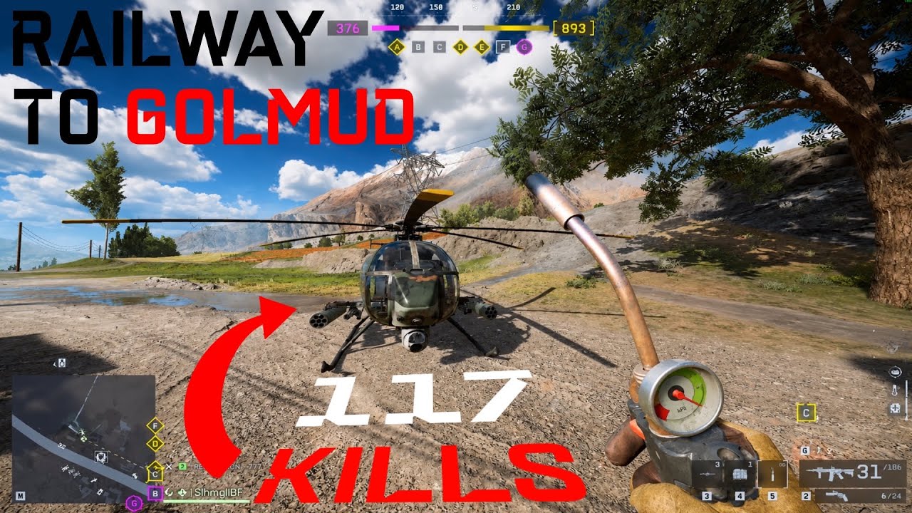 AH-6 Little bird gameplay on Railway to Golmud | 117 kills | battlefield 6