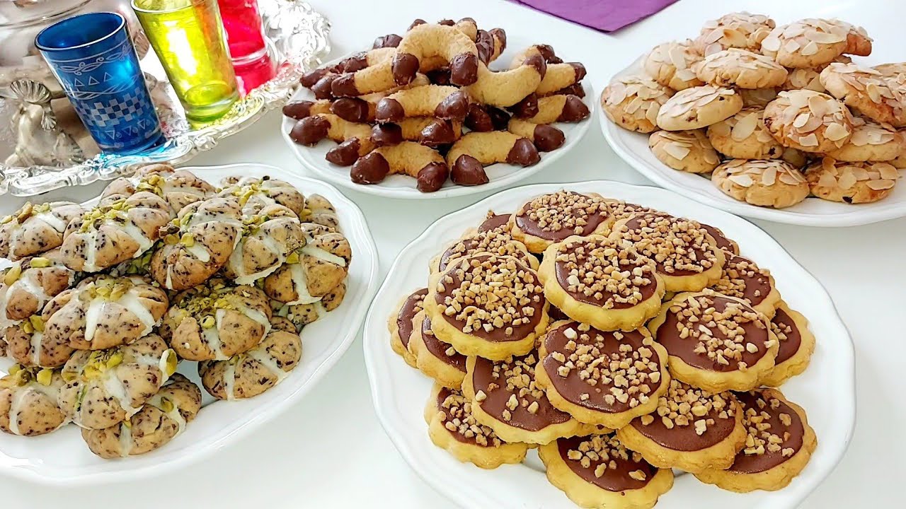 ماتخمميش بزاااف !! حلويات العيد سهلة بيضتين فقط 120 حبة بعجينة واحدة مذاق مايشبه لمذاق تذوب في الفم👌