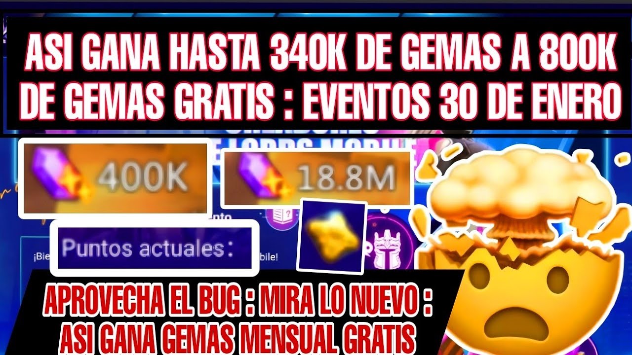 ASI GANA HASTA 340K DE GEMAS A 800K DE GEMAS GRATIS💎✅️ NUEVOS EVENTOS 30 DE ENERO #lordsmobile #fypシ