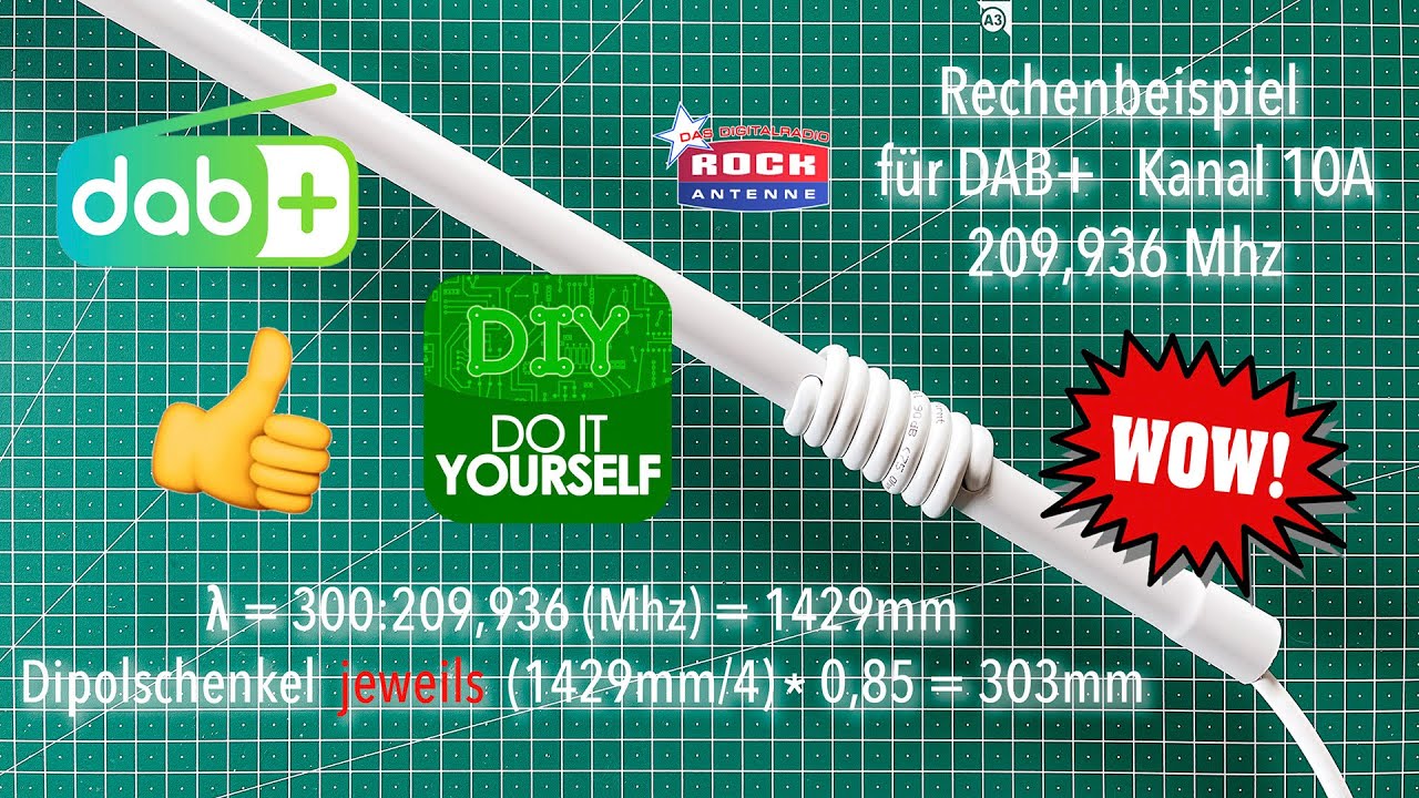 DIY: DAB+ Antenne selber bauen - 6dB Gewinn #DIY #digitalradio