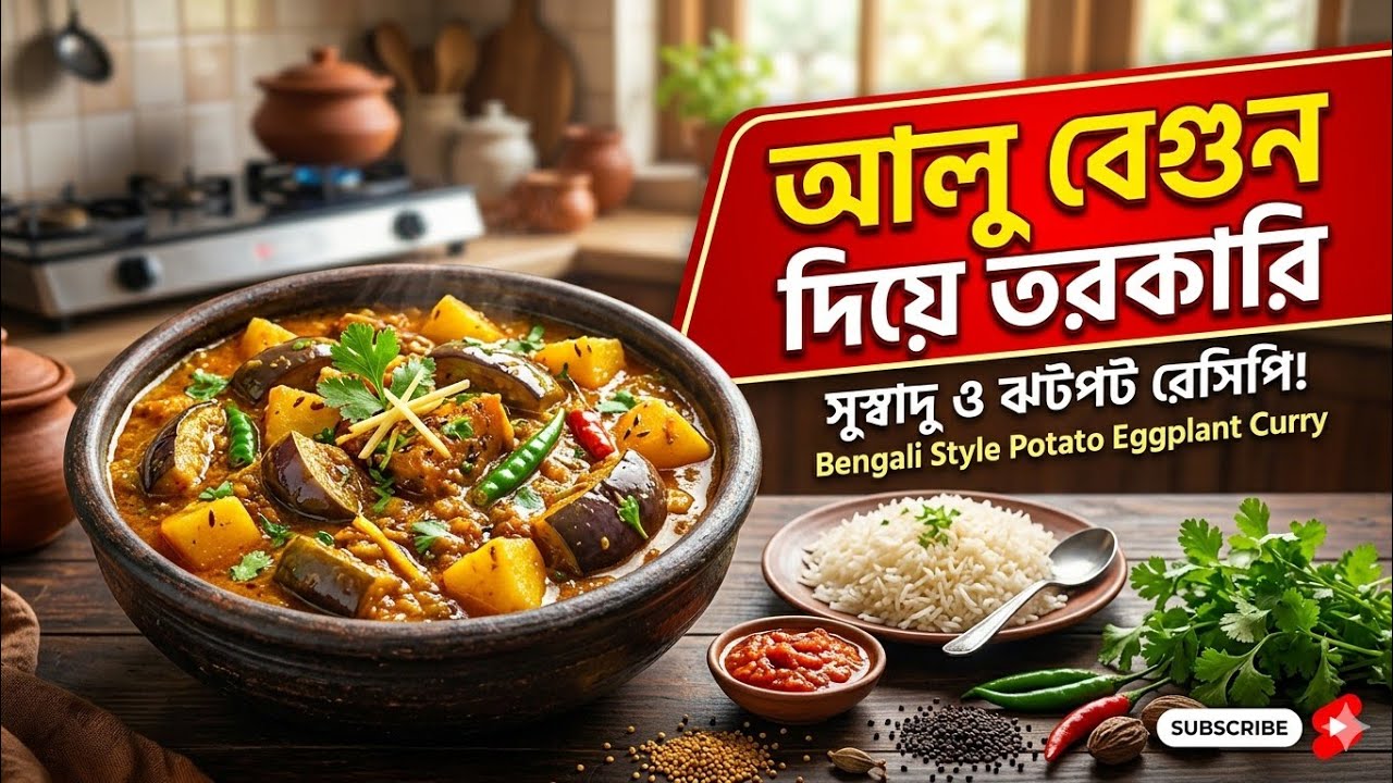 Aloo Begun Niramis Torkari Recipe | আলু বেগুন নিরামিষ তরকারি একদম ঘরোয়া স্টাইলে