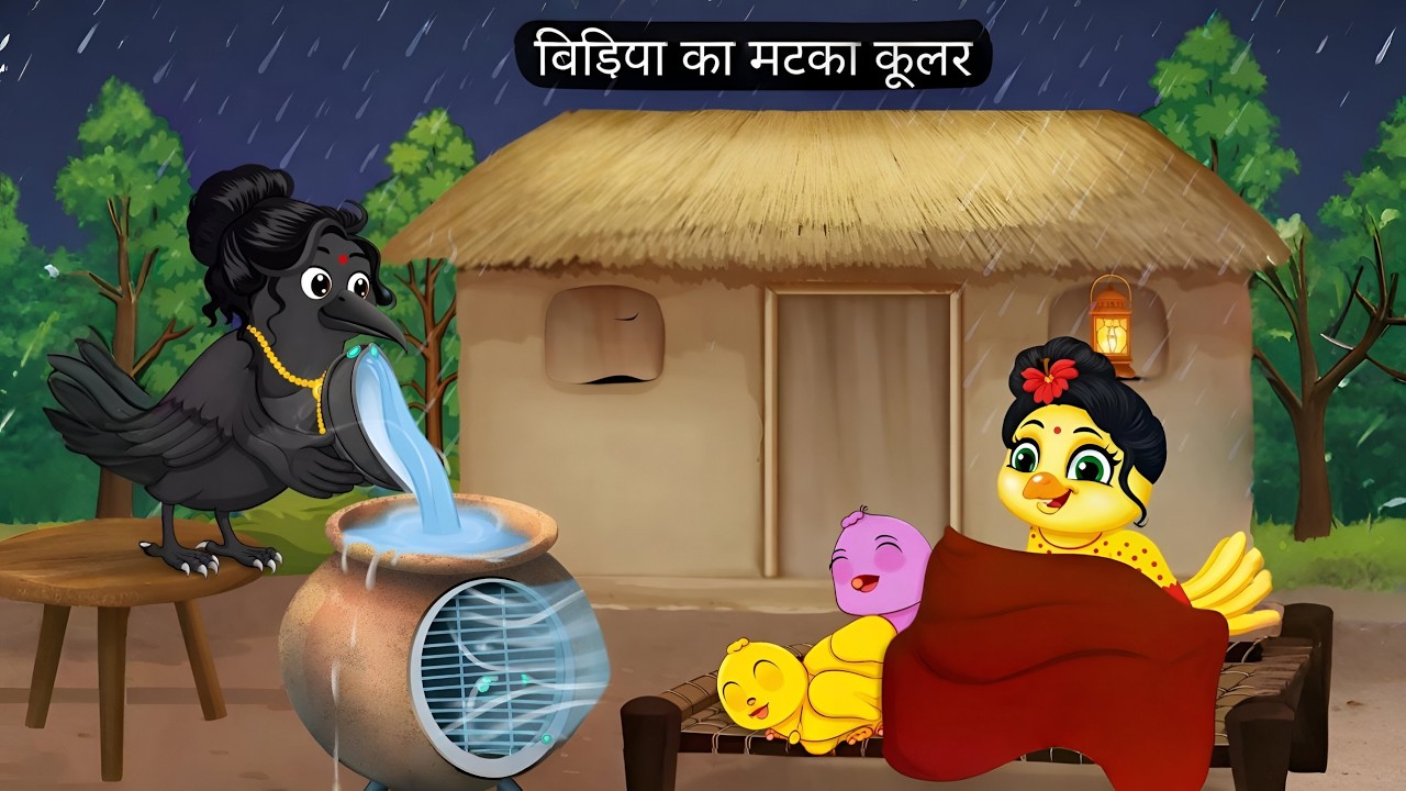 चिड़िया का बर्फ का घर | Chidiya Wala Cartoon | Komal Kalo | Hindi Kahani Dekhao | chidiya kahaniya