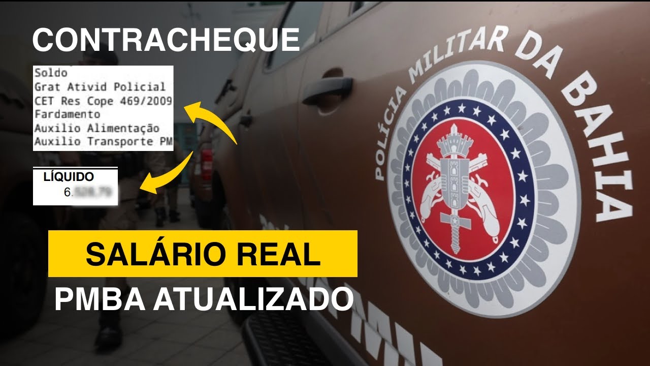 SALÁRIO PMBA ATUALIZADO: quanto ganha um Soldado e um Aluno Soldado