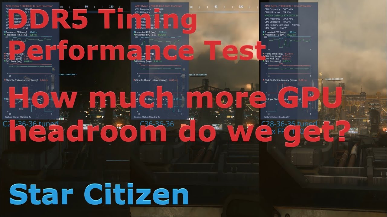 DDR5 Performance - Star Citizen Benchmark Comparison - RAM Tuning