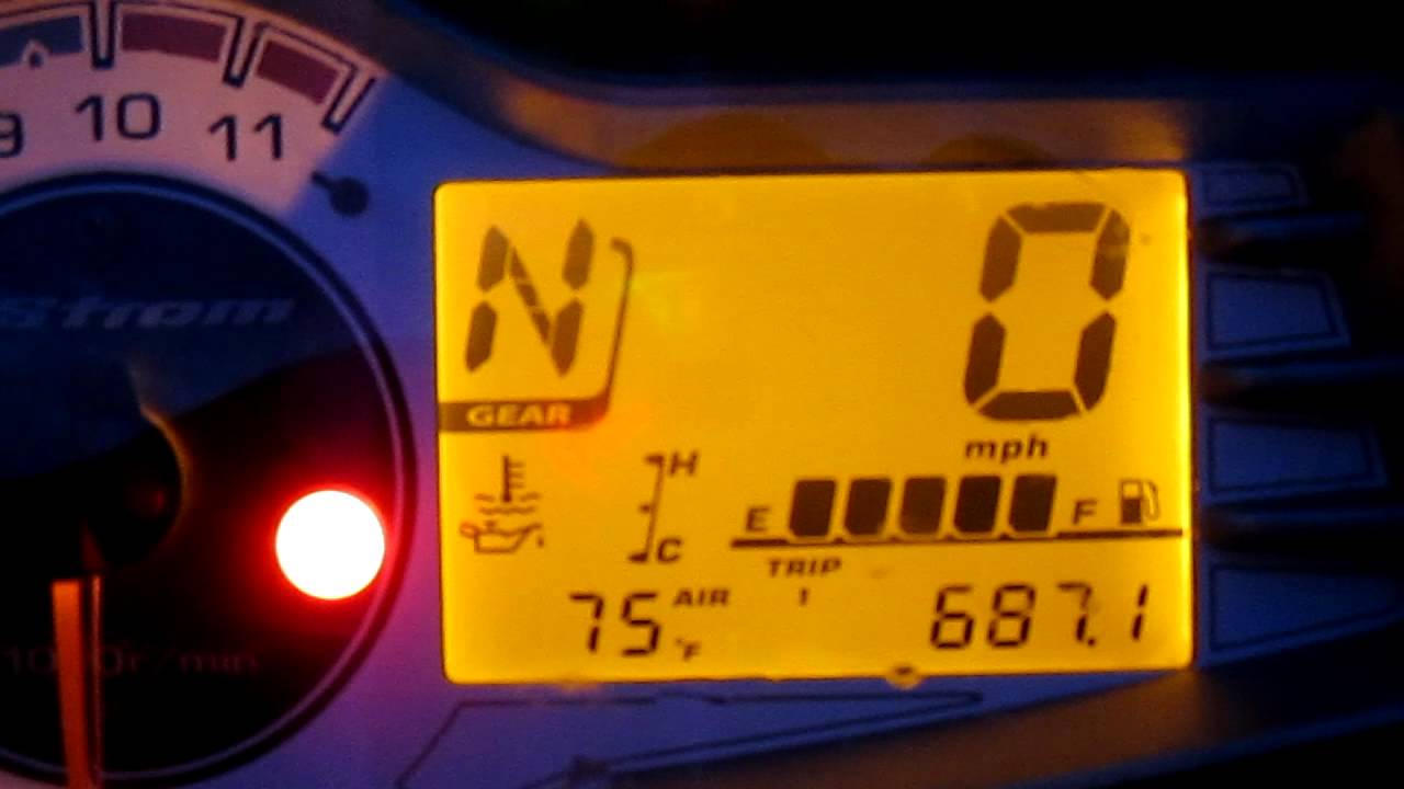 2012 Suzuki V-Strom 650 ABS (DL650AL02) Trip Computer Overview