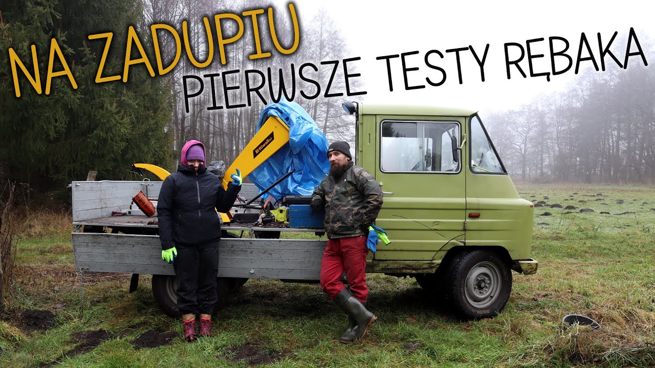 U Dzików na zadupiu - pierwsze testy rębaka spalinowego Riwall PRO RPS 7058