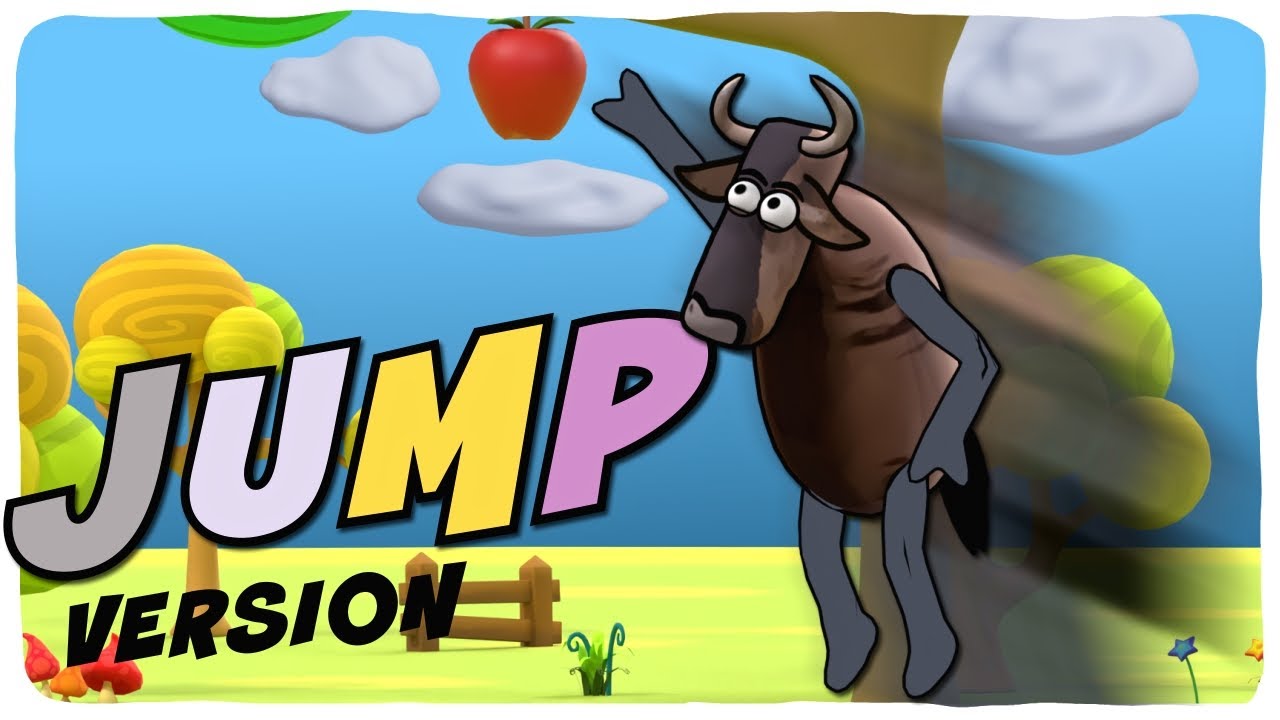 JUMP VERSION. WILDEBEEST CARTOON
