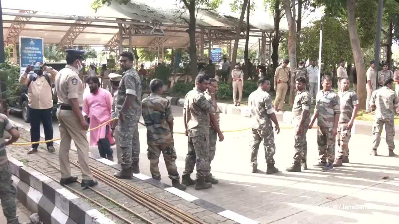Exclusive visuals from Visakhapatnam airport earlier today | JanaSena Party