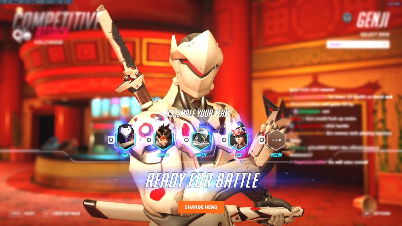 NECROS GENJI GAMEPLAY ON HOLLYWOOD! [ OVERWATCH 2 TOP 500 SEASON 8 ]