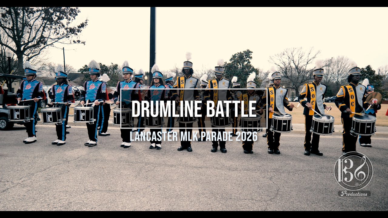 Drumline Battle - Skyline Raider Band vs South Oak Cliff HS - Lancaster MLK Parade - 2026