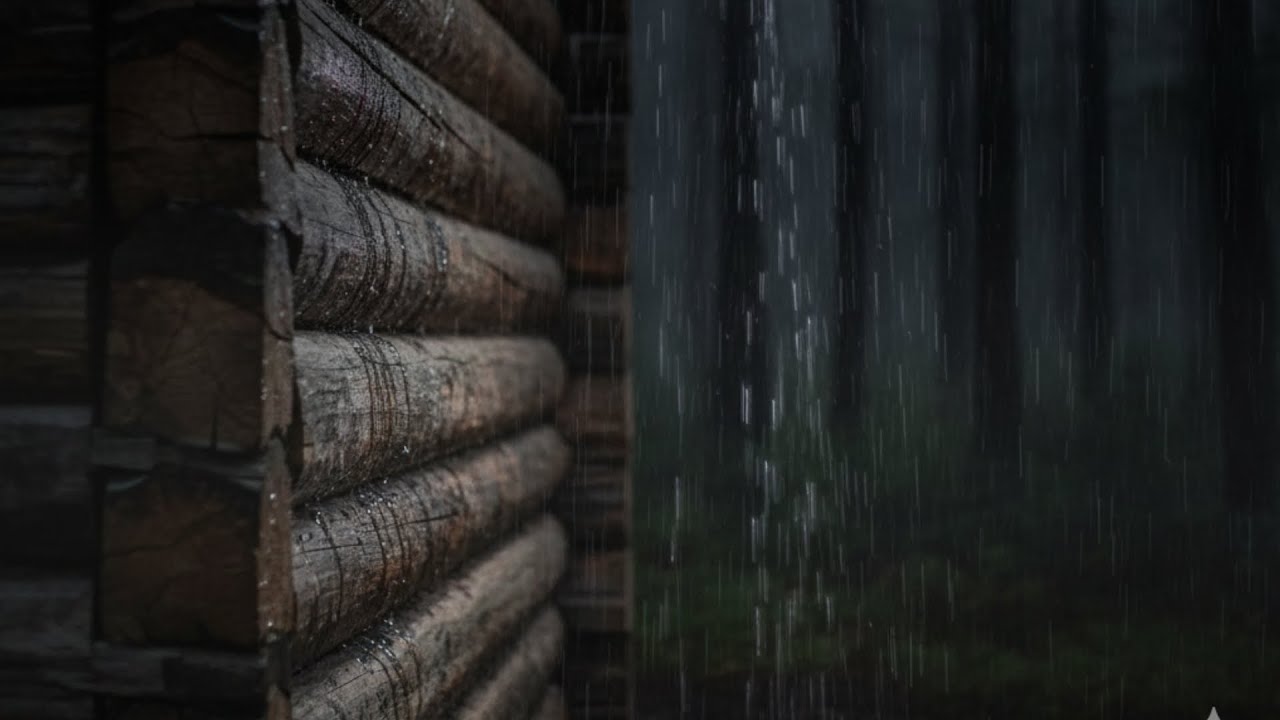 Solid Cabin Rain After Dark — 10 Hours Sleep Ambience
