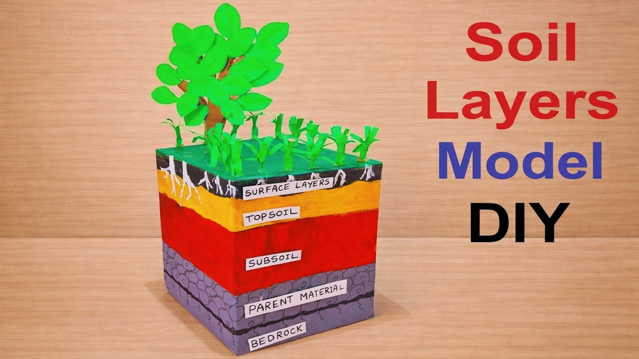 soil layers model making science project | soil profile  best out of waste | howtofunda | still