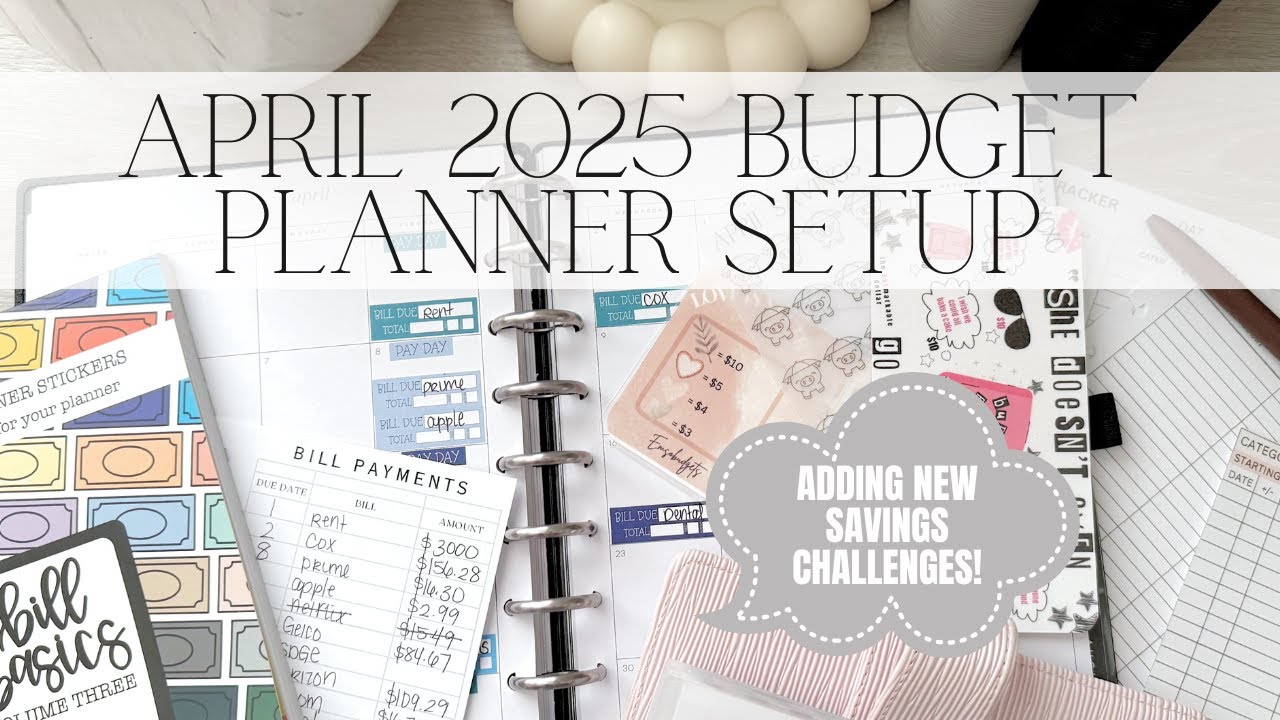 April  2025 Cash Envelope Budget Planner Setup | Setting Up My Planner for the New Month