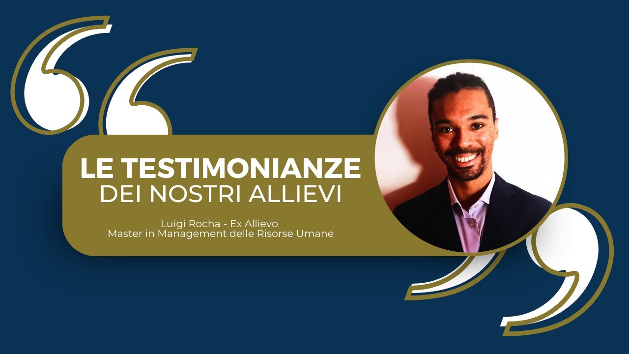 Master con stage: scopri l'esperienza del nostro ex Allievo Luigi Rocha