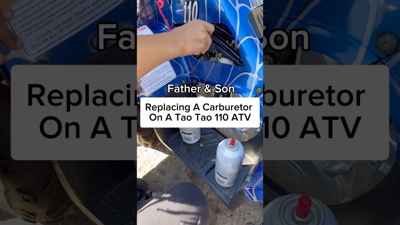 🛠️ Father & Son Replacing A Carburetor On A Tao Tao 110 ATV 💥 #fatherandson #taotao
