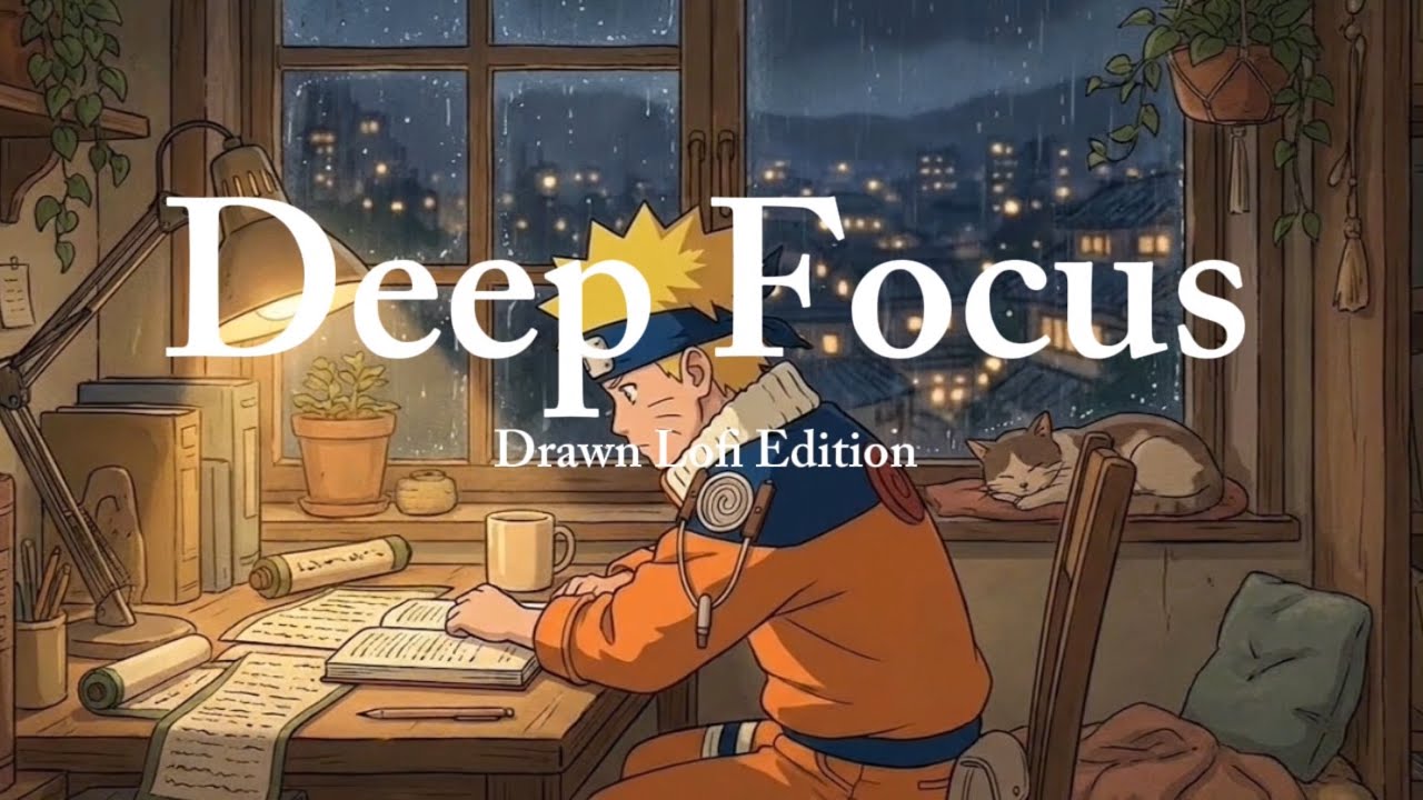 Deep Focus / Naruto’s Rainy Night Grind / Drawn Lofi Edition 