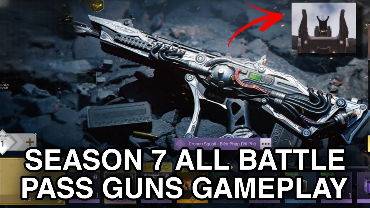 Season 7 All Battle Pass Weapons ironsight Gameplay Leaks ||New Cronen Squall Battle ironsight Codm 