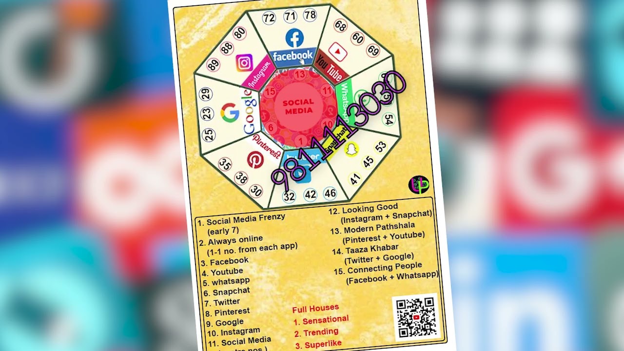 social media/tambola/new/idea/theme/dividends/kitty/party/housie/facebook/instagram/youtube/whatspp