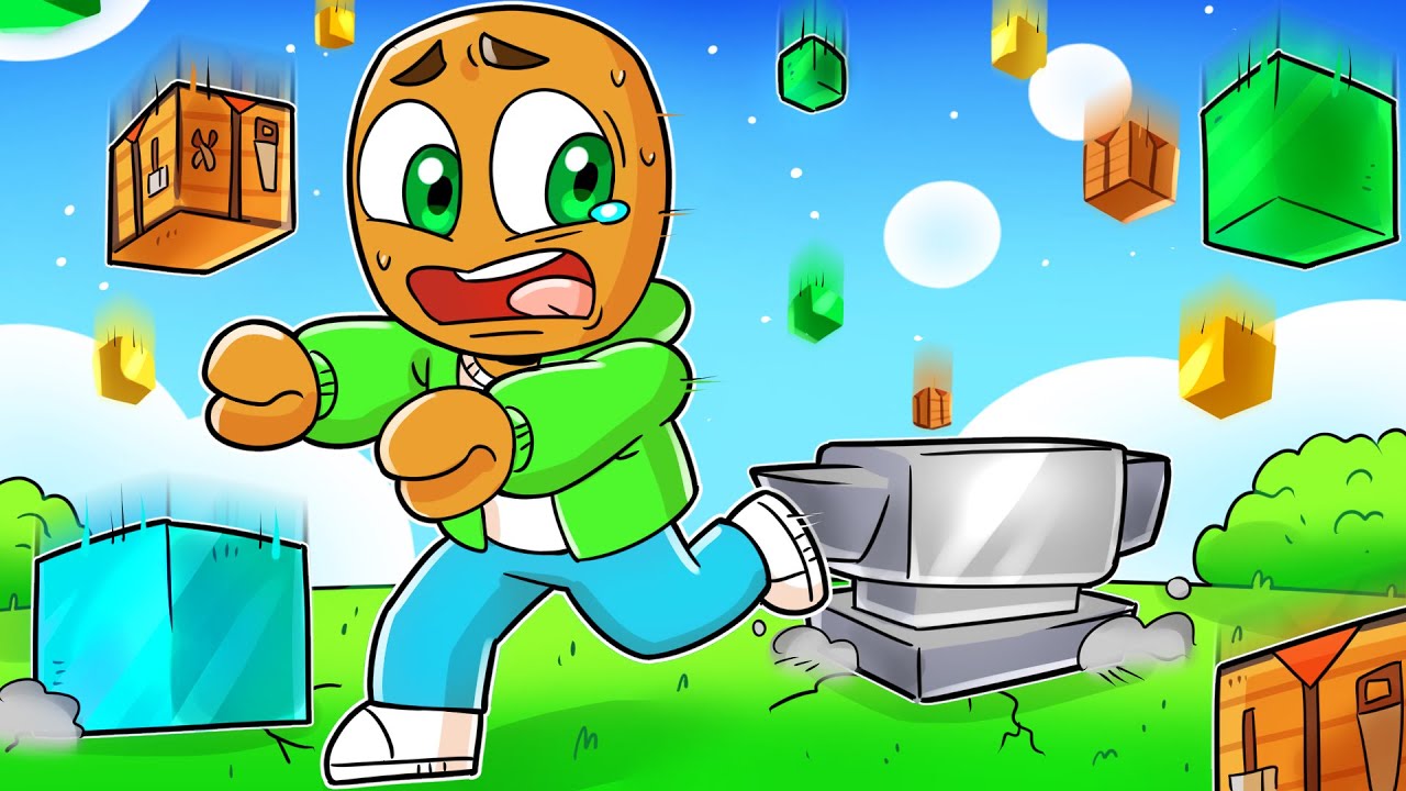 Minecraft pero CAEN BLOQUES Aleatorios del CIELO!