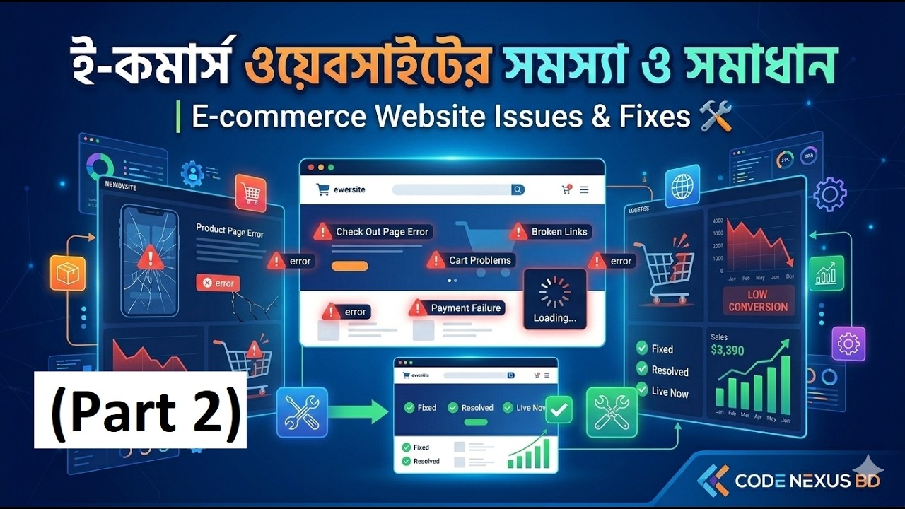 (Part 2) ই-কমার্স ওয়েবসাইটের সমস্যা ও সমাধান | E-commerce Website Issues & Fixes 🛠️