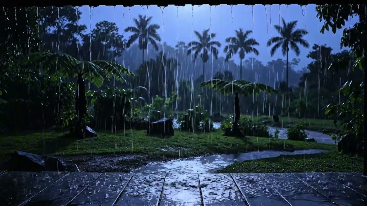 Start with 3 Minutes of Rain, Sleep All Night – 1 Hour Deep Sleep ASMR