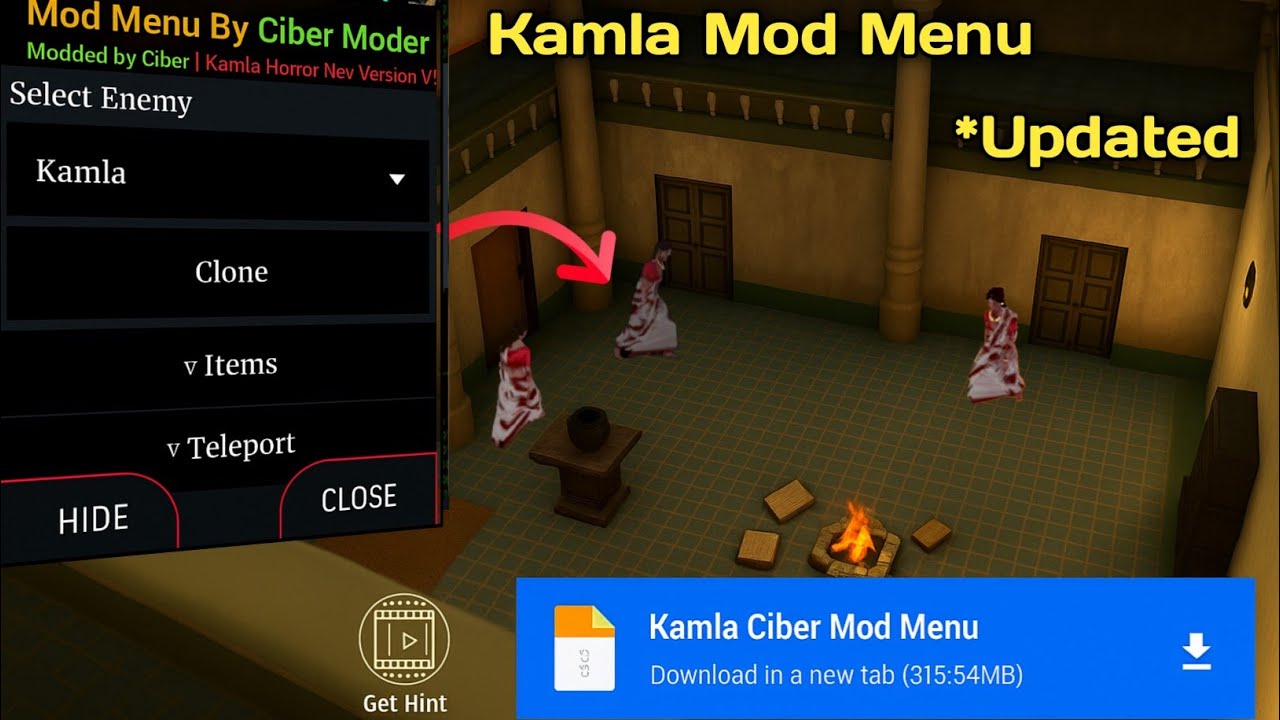 Kamla Game mod menu for Android apk |
