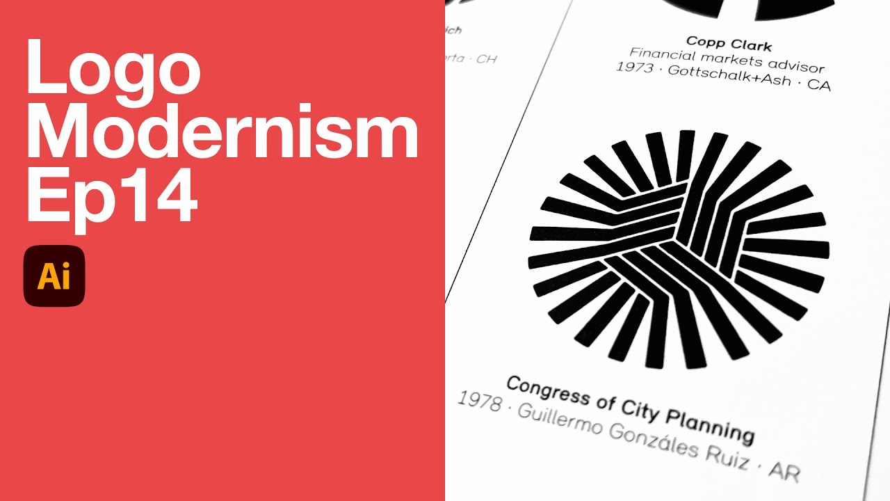 Logo Modernism Ep14: City Planning (Draw Striped Logo in Adobe Illustrator).
