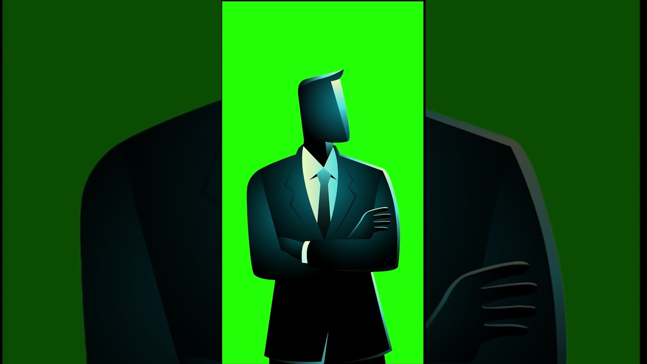 Businessman Crossed Arms Green Screen | Confident Pose Animation