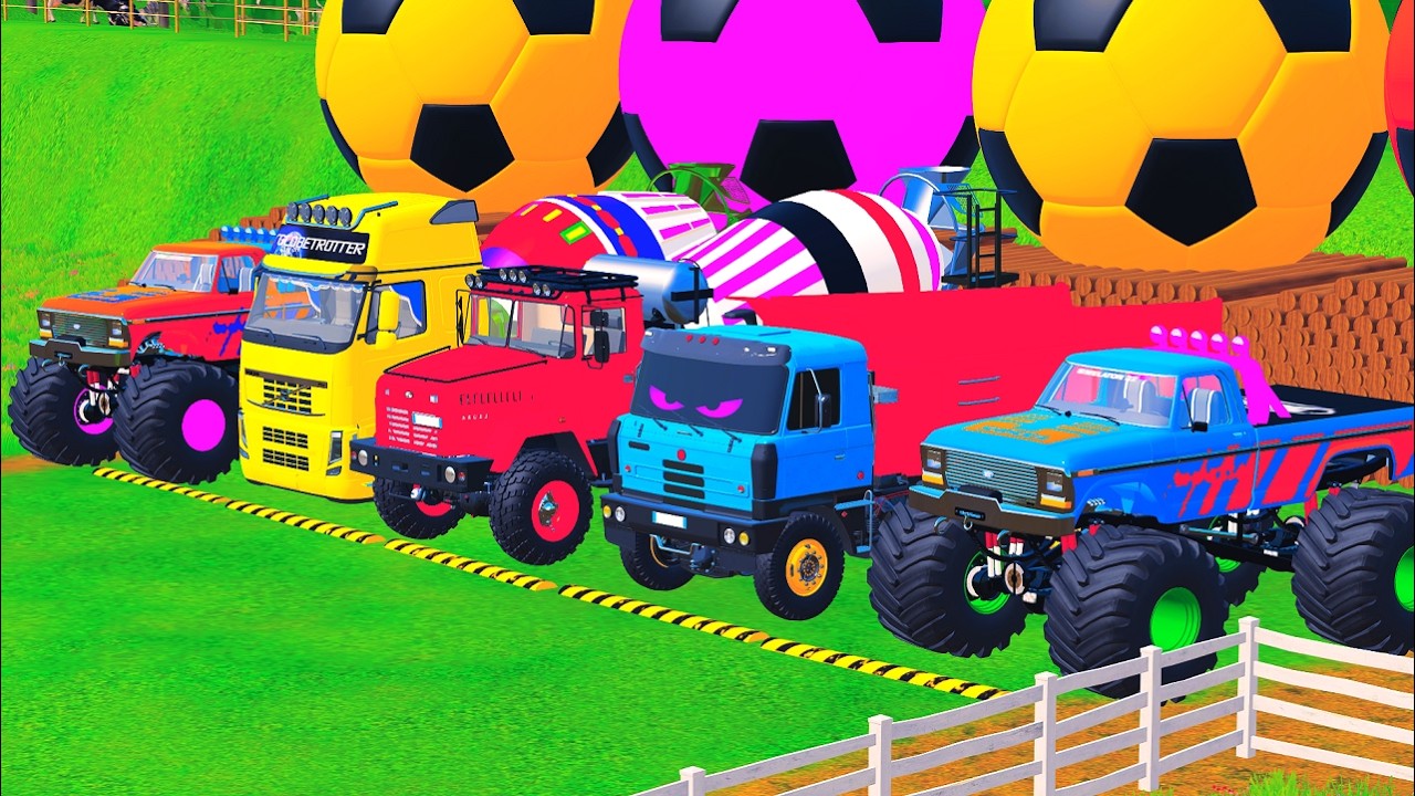 FS22 - Wheels on the bus, Police Car, Carro da Polícia, Jeep Wrangler, Monster Truck, Rubicon