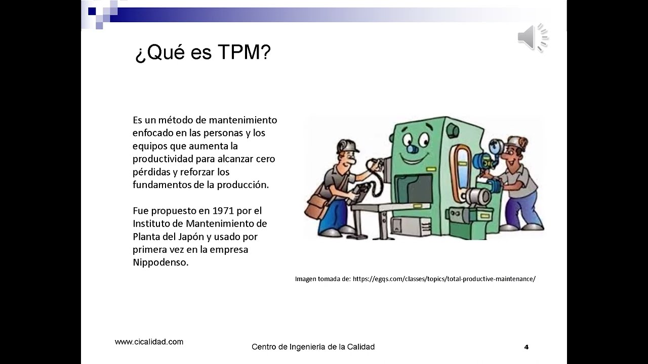 TPM (Total Productive Maintenance), Mantenimiento Total Productivo