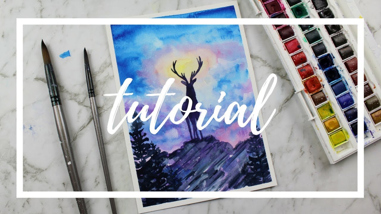 TUTORIAL TIME! Painting a Deer with Watercolor Paints | artbybee7 |
