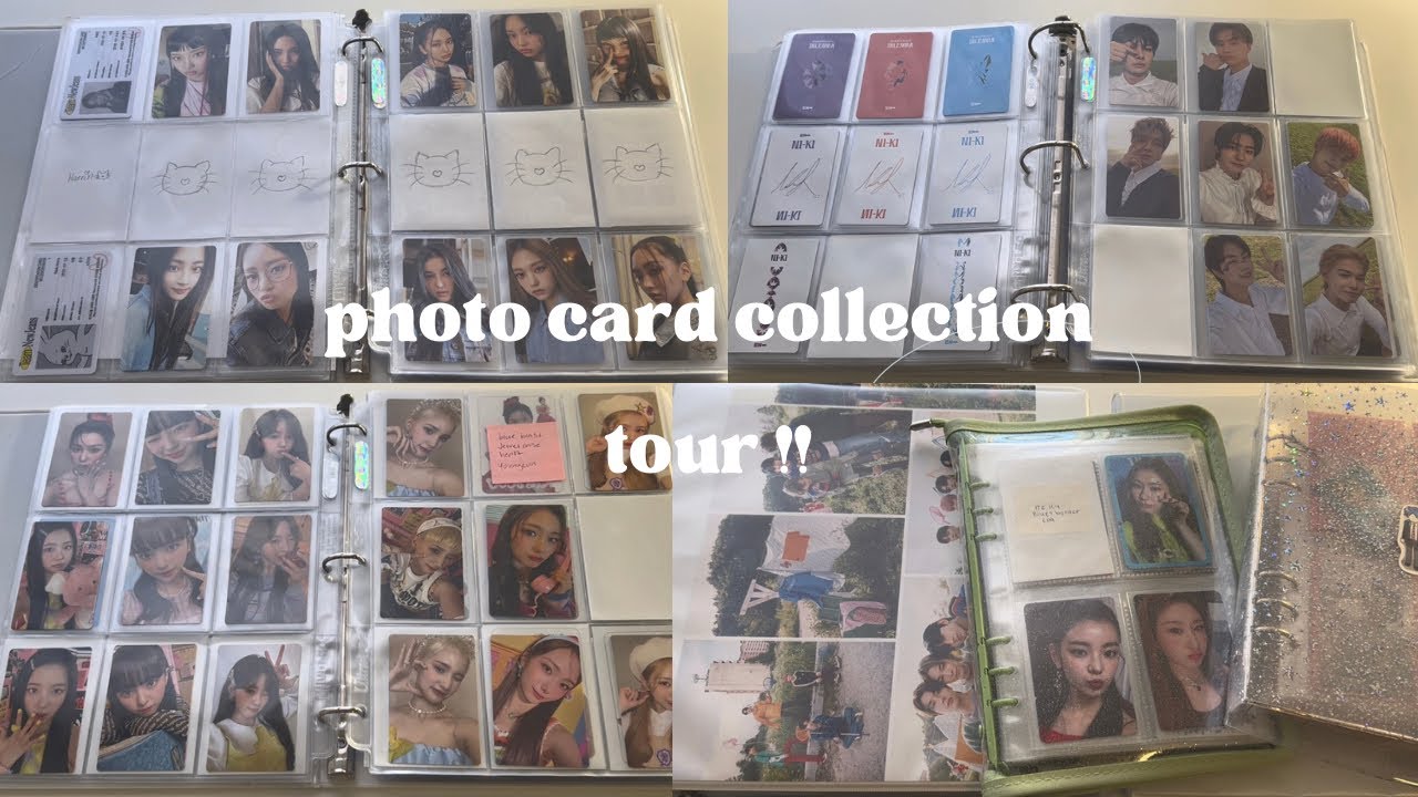 ₊ ⊹  end of year photocard collection tour !! ౨ৎ ☃  | enhypen, newjeans, itzy, kep1er, & more ✮⋆˙