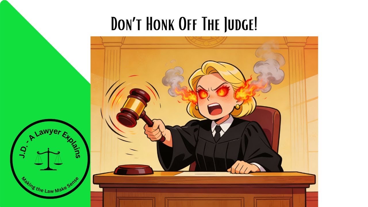 Defense Doesn't Heed Multiple Warnings - Violates Rule No. 1:  Honks Off the Judge.