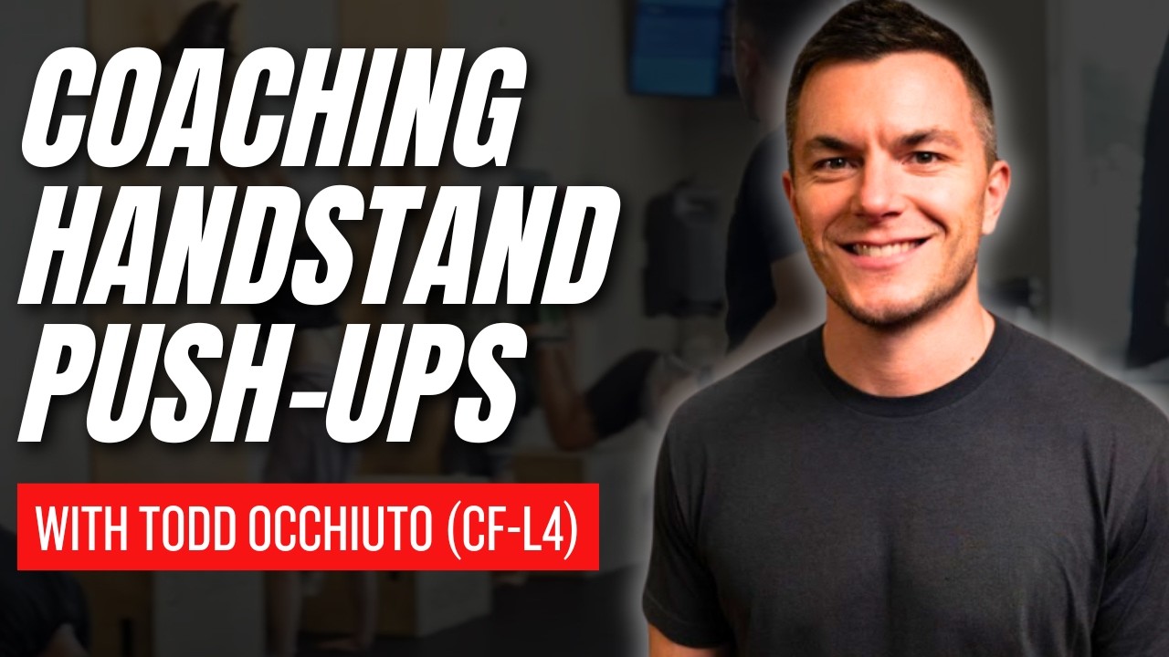 Level 4 Coach Teaches Handstand Push-Ups to a Large CrossFit Class